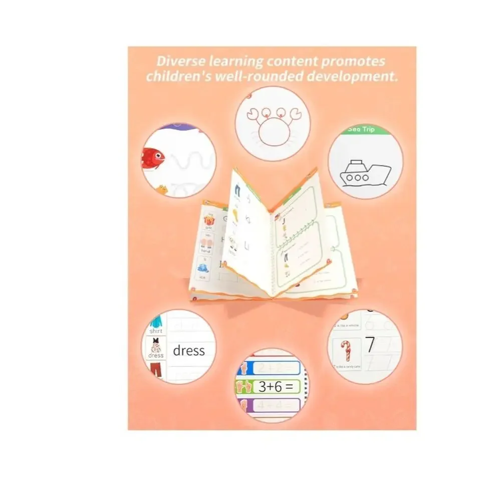 Magic Grooved Writing Practice Reusable Handwriting Workbooks Disappearing Ink